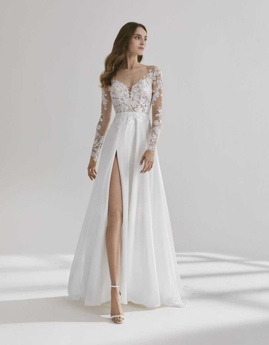 Robe de mariée de style bohème de la marque Alberto Palatchi - modèle HARRIET