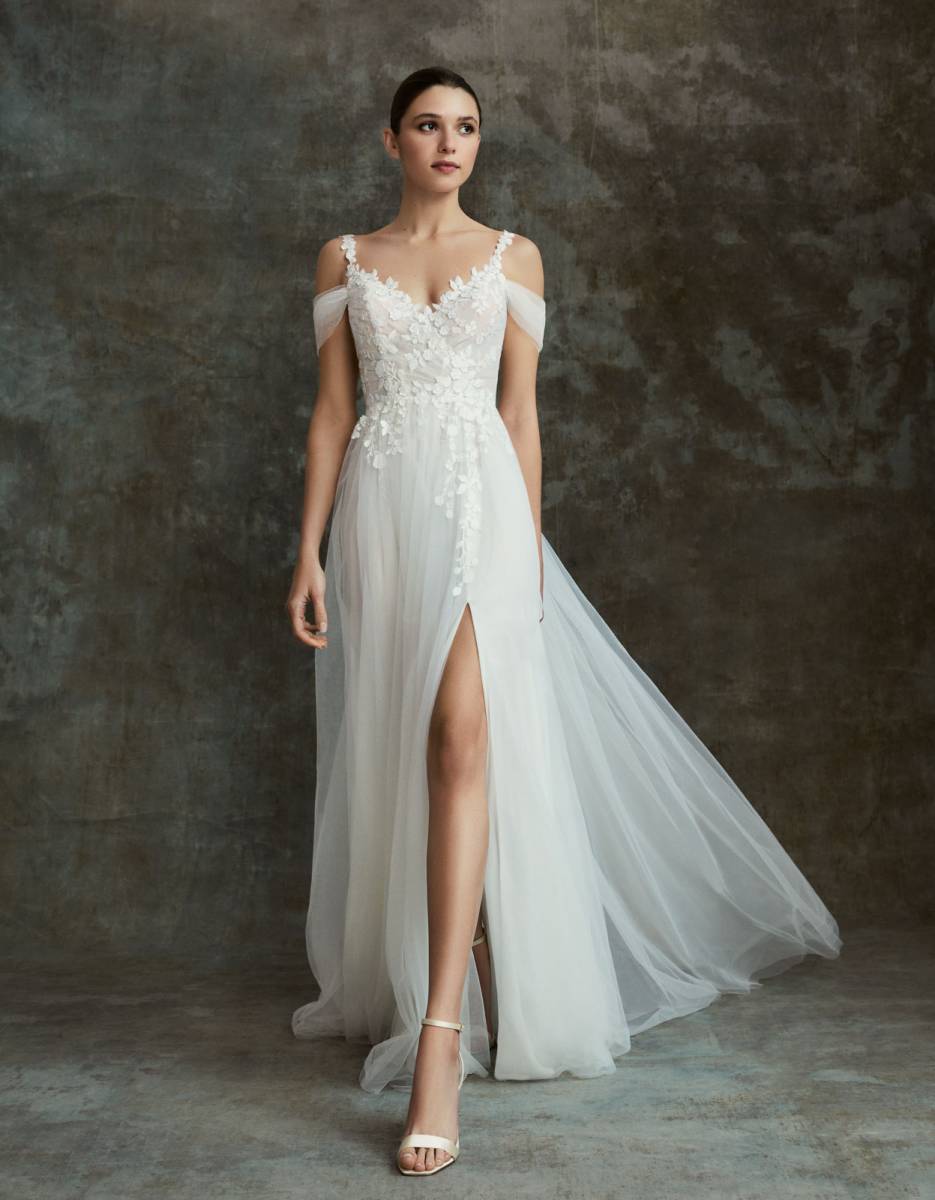 Robe de mariée de style bohème de la marque Alberto Palatchi - modèle SANYA
